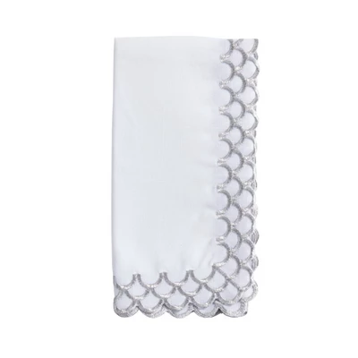 Saro Lifestyle Scalloped Edge Napkin (Set Of 4) 4 Saro Lifestyle Scalloped Edge Napkin (Set Of 4) - Image 4