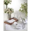 Saro Lifestyle Classic Hemstitched Border Everyday Linen Dinner Napkin (Set Of 4)