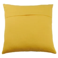 Saro Lifestyle Sugar Skull Decorative Pillow Cover, Yellow, 18"