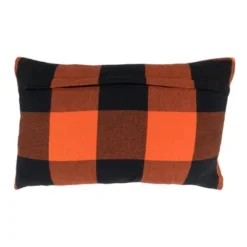 Saro Lifestyle Saro Lifestyle Cotton Pillow Cover With Buffalo Plaid Design