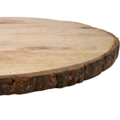 Saro Lifestyle Bark Edge Wood Charger, 14" Ø Round, Natural (Set Of 4)