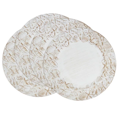 Saro Lifestyle Sea Shell Embellished Charger Plate (Set Of 4) 2 Saro Lifestyle Sea Shell Embellished Charger Plate (Set Of 4) - Image 2