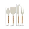 Saro Lifestyle Artisan Cork Handle Cheese Cutlery Set, Beige