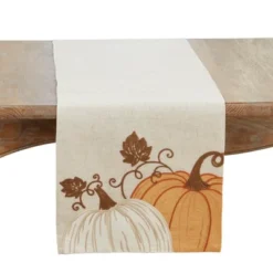 Saro Lifestyle Linen Blend Pumpkins Table Runner 7 Saro Lifestyle Linen Blend Pumpkins Table Runner -Saro Lifestyle GUEST 9c51f785 c076 47c5 9007 d9400f325822