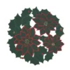 Saro Lifestyle Winter Bloom Placemat (Set Of 4), 15", Red/Green
