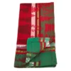 Saro Lifestyle Christmas Tree Plaid Napkin, 20" Square, Multi (Set Of 4)