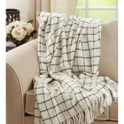 Saro Lifestyle Checkered Throw, 50x60 Inches, Multicolored -Saro Lifestyle GUEST a338e3c5 7420 407e 9acf 01bf1c5544fe