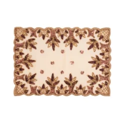 Saro Lifestyle Hand Beaded Design Placemat Oblong (Set Of 4) -Saro Lifestyle GUEST a357e230 60c7 4f7e 8a56 d3d9a41670e3