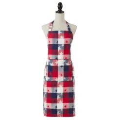 Saro Lifestyle Americana Checkered Apron, 24"x36", Multi -Saro Lifestyle GUEST a404e086 f991 4598 8d95 041edd71084f