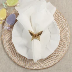 Saro Lifestyle Table Napkin Rings With Bunny Ears Design -Saro Lifestyle GUEST a4380a75 c8d7 415c 8a08 75cdf7aa5396