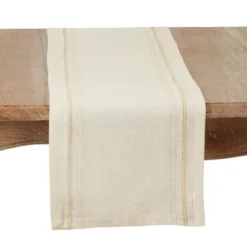 Saro Lifestyle Leno Stripe Elegance Table Runner -Saro Lifestyle GUEST a77ad98b 13dd 4e1e 8a59 d5d6d6a3aab7