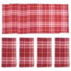Saro Lifestyle Rustic Recycled Plaid Placemat And Napkin (Set Of 8), Red