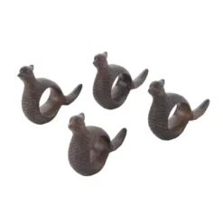 Saro Lifestyle Pheasant Design Napkin Ring (Set Of 4)