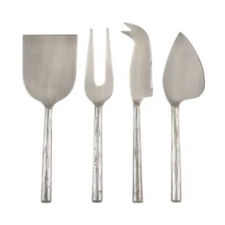 Saro Lifestyle Stainless Steel Cheese Set, Silver (Set Of 4) -Saro Lifestyle GUEST a9cdcacd 0994 4959 b584 edd655b7555c