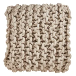 18"x18" Chunky Knit Square Throw Pillow Cover - Saro Lifestyle -Saro Lifestyle GUEST ac6edb1b 2eb8 4993 9efc ce9c5b7d111c