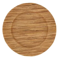 Saro Lifestyle Round Charger Plates With Water Hyacinth Design (Set Of 4) -Saro Lifestyle GUEST aea99fdc af27 4542 b08a 380cb74f98d0