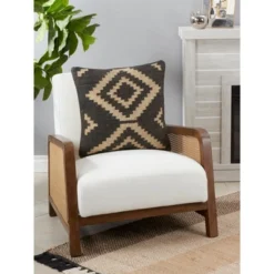 Saro Lifestyle Kilim Decorative Pillow Cover, Black, 20"