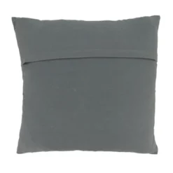 Saro Lifestyle Dori Embroidered Throw Pillow With Down Filling, Grey, 18" X 18"