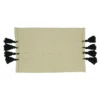 Saro Lifestyle Stripe Design Placemats With Tassels (Set Of 4), Black