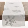 16" X 90" Snowflake Runner Silver - SARO Lifestyle