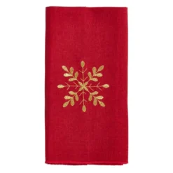 Saro Lifestyle Table Napkins With Snowflake Design (Set Of 4) -Saro Lifestyle GUEST b095a3e3 dadf 40e4 9337 6f24159cee22