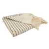 50"x60" Diamond Motif Fringe Throw Blanket - Saro Lifestyle: Cozy Cotton, Plain Weave, Machine Washable