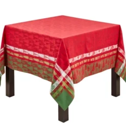 Saro Lifestyle Classic Plaid Christmas Tree Design Holiday Cotton Table Topper Tablecloth -Saro Lifestyle GUEST b24155d0 c544 4e27 bd98 2083fe1f6ee0