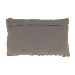 12"x20" Oversize Rope Design Down Filled Lumbar Throw Pillow Gray - Saro Lifestyle