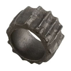 Saro Lifestyle Aluminum Napkin Rings With Ribbed Design (Set Of 4) -Saro Lifestyle GUEST b4245329 437e 4771 bdc1 686b96bb57ee