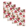 Saro Lifestyle Breezy Juicy Strawberry Napkin (Set Of 4), 20"x20", Multicolored