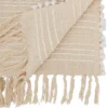 Saro Lifestyle Woven Wonder Stripe Table Runner, 16"x72", Beige