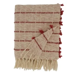 Saro Lifestyle Corded Throw, 50x60 Inches, Red