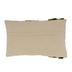 Saro Lifestyle Embroidered Stripe Decorative Pillow Cover, Gold, 12"x20"