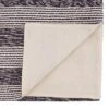Saro Lifestyle Stripes Design Cotton Table Runner, Black, 16" X 72"