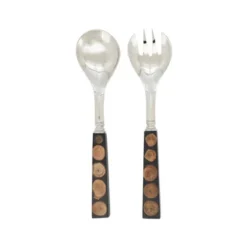 Saro Lifestyle Artisan Wood & Resin Salad Server Set Black -Saro Lifestyle GUEST b731ac2c b8e0 46ae 9b79 f0ce3e7658e1
