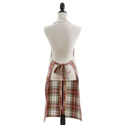 Saro Lifestyle Saro Lifestyle Classic Plaid Pattern Apron, Multi, 24"x36"
