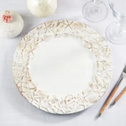 Saro Lifestyle Sea Shell Embellished Charger Plate (Set Of 4) 10 Saro Lifestyle Sea Shell Embellished Charger Plate (Set Of 4) -Saro Lifestyle GUEST b877b2a7 409f 4d40 a00a 4102a45ad9ea