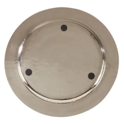 Saro Lifestyle Hammered Style Charger Plates (Set Of 4), 13"x13", Silver