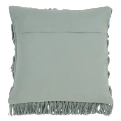 Down Filled Woven Fringes Pillow - Saro Lifestyle