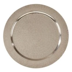 Saro Lifestyle Hammered Style Charger Plates (Set Of 4), 13"x13", Silver -Saro Lifestyle GUEST bd71fd44 f8be 46da a9e4 ad9efadae09d