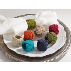 Saro Lifestyle Braided Jute Napkin Ring (set Of 4) -Saro Lifestyle GUEST bdfab507 2336 40be 9370 8514bfc678d2