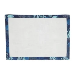 Saro Lifestyle Ocean Depths Coral Placemat (Set Of 4), 14"x20", Blue