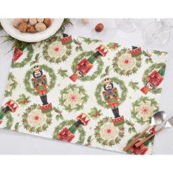 Saro Lifestyle Nutcracker Design Holiday Placemats (Set Of 4) -Saro Lifestyle GUEST bee0892c 09d8 414b a176 9c75933cc92a
