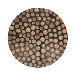 Saro Lifestyle Artisan Wood And Resin Charger Plate (Set Of 4), 13"x13", Black -Saro Lifestyle GUEST bf00a80c 94b1 4545 84df a1923a31b92d