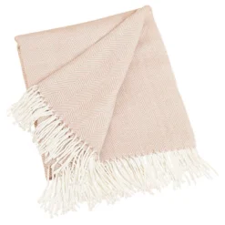 50"X60" Herringbone Tassel Fringe Throw Blanket - Saro Lifestyle -Saro Lifestyle GUEST bfebfb7f 206d 4207 8325 5d034b8a1071