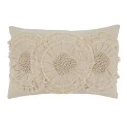 Saro Lifestyle Floral Applique Decorative Pillow Cover -Saro Lifestyle GUEST c0928111 459b 4160 8b01 cfb3f0b55e4f
