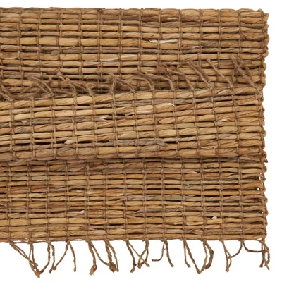 72" X 14" Water Hyacinth Dining Table Runner - Saro Lifestyle: Rattan Tablecloth Runner, Non-Woven Fabric, Spot Clean 1 72" X 14" Water Hyacinth Dining Table Runner - Saro Lifestyle: Rattan Tablecloth Runner, Non-Woven Fabric, Spot Clean