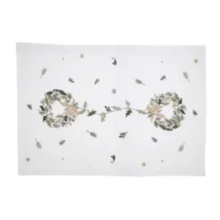 Saro Lifestyle Embroidered Wreath Placemat (Set Of 4) -Saro Lifestyle GUEST c29bc4ff 89ce 43db 91ce 5769eb1bcef9