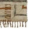Saro Lifestyle Striped Design Cotton Table Runner, Brown, 16" X 72"