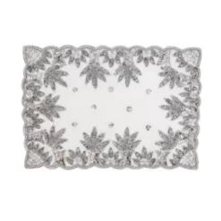 Saro Lifestyle Hand Beaded Design Placemat Oblong (Set Of 4) -Saro Lifestyle GUEST c55b3bf2 dfd9 415b 988a 7d26af6bb780